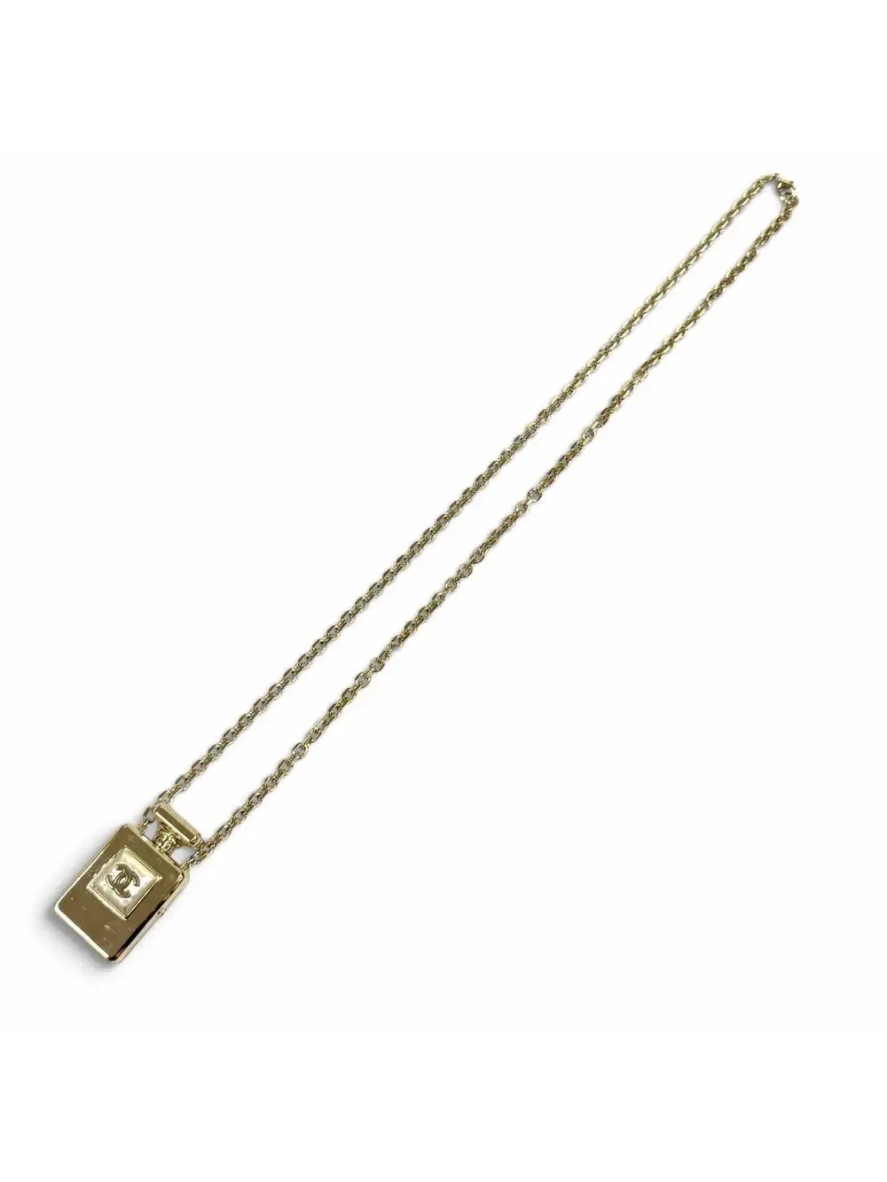 Chanel Cc Logo Pendant Necklace Gold- #357876C13B